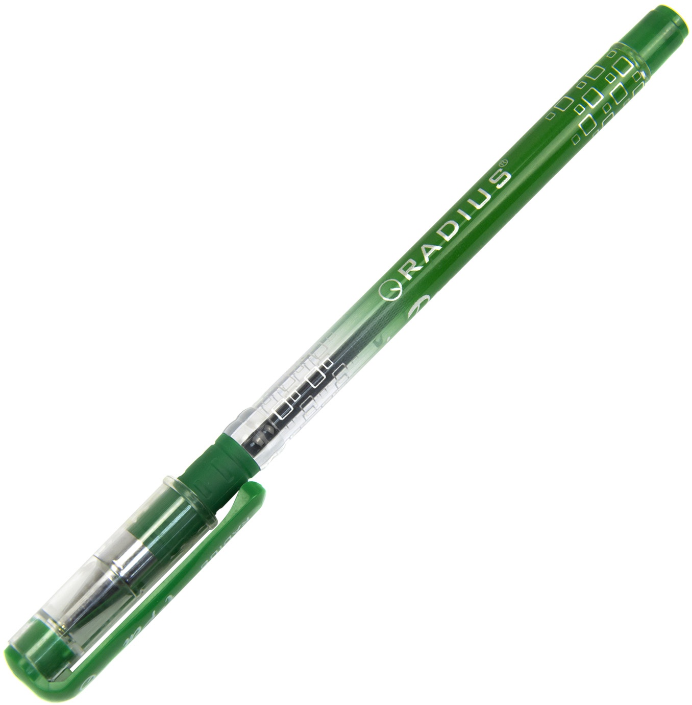 Ручка кулькова I-pen 0,7мм напівпрозорий корпус зелена 0184