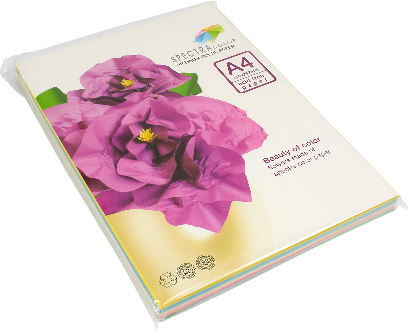 Папір кольоровий А4 160г/м2 пастель 5×20 Spectra Color-Rainbow Pack Ligt IT 82 M 100 шт