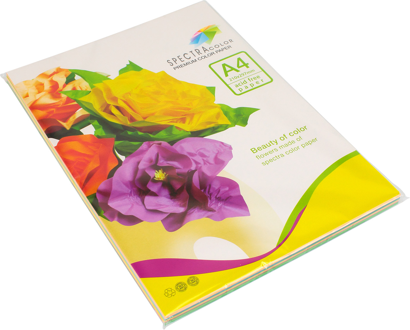 Папір кольоровий А4 80г/м2 пастель 5×20 Spectra Color-Rainbow Pack Light IT 82 Т 100 шт
