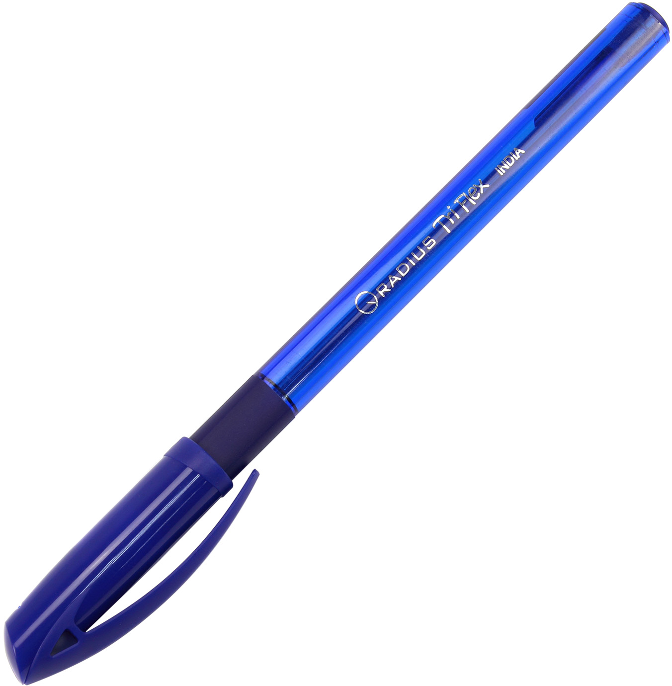 Ручка кулькова Tri Flex тонована синя 9306