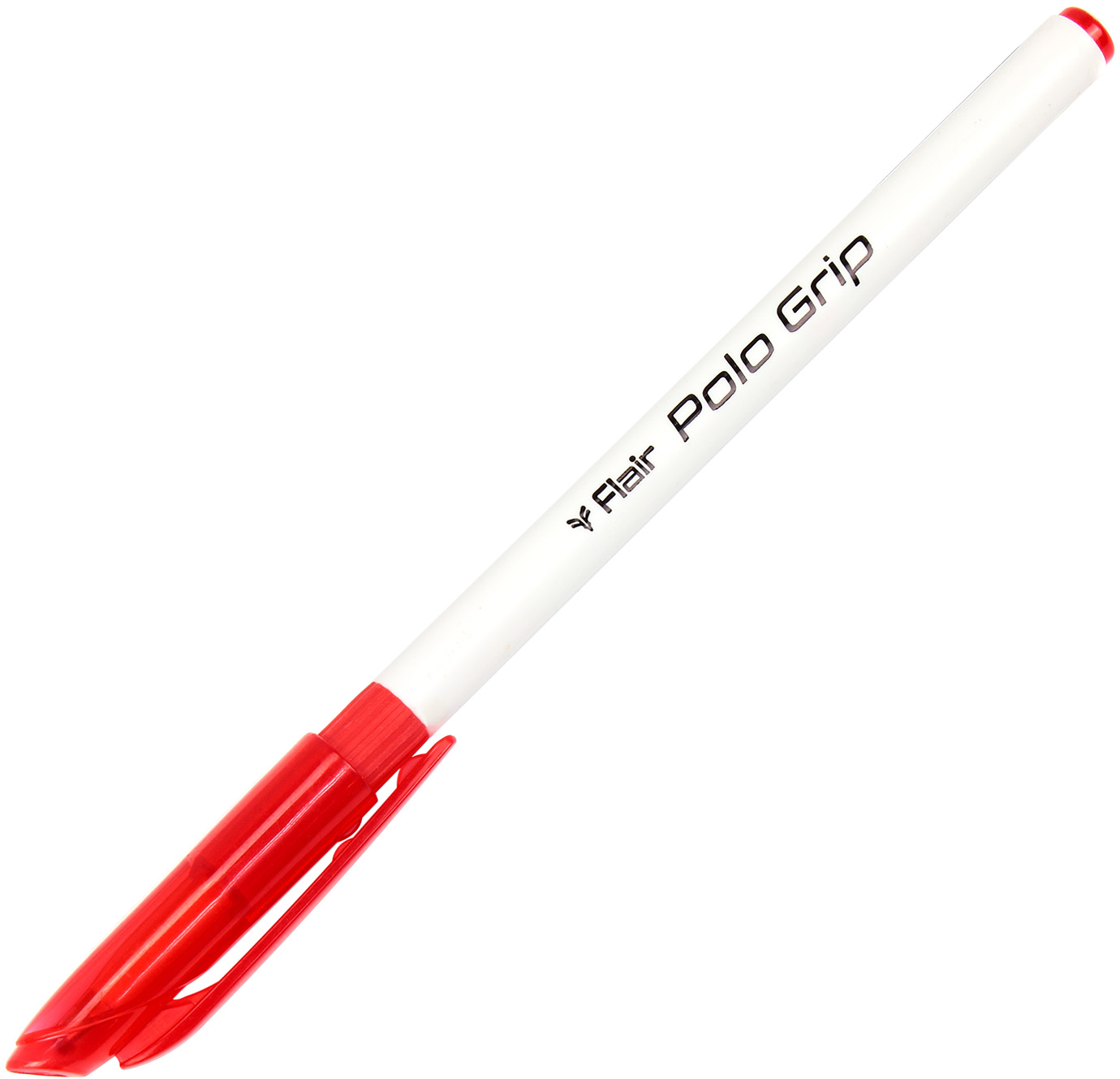 Ручка шариковая Polo Grip 1 мм красная с резиновым грипом 1310