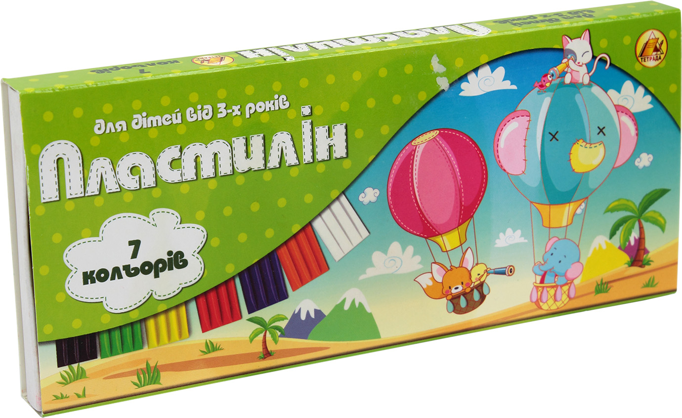 Пластилін 7 кольорів 300г