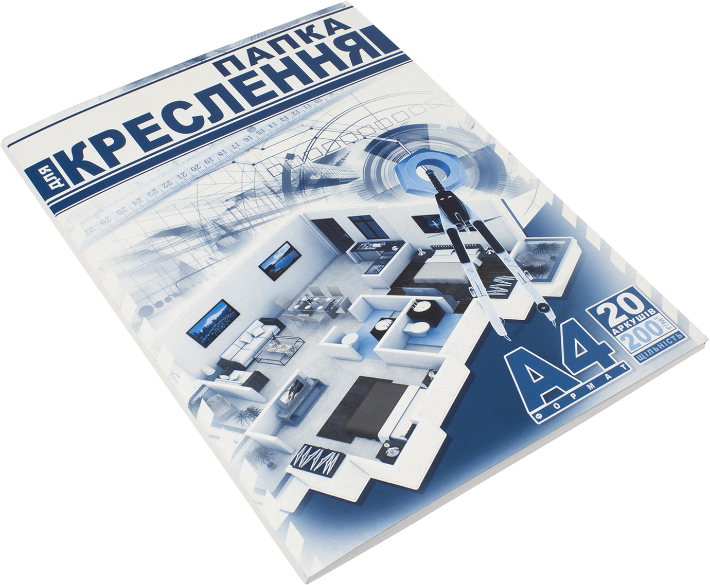 Папка для креслення А4 200г/м2 ПДК-5 20 аркушів