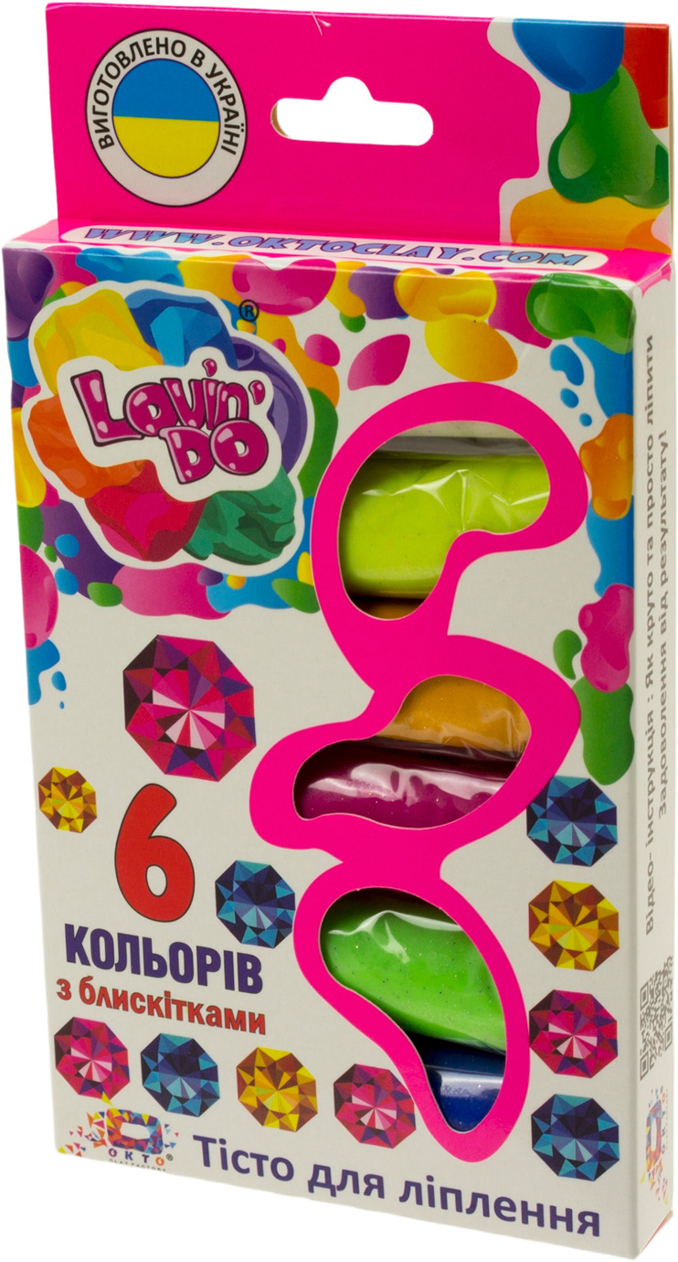 Набір для ліплення Lovin'Do Асорті 6 кольорів з блискітками 41008