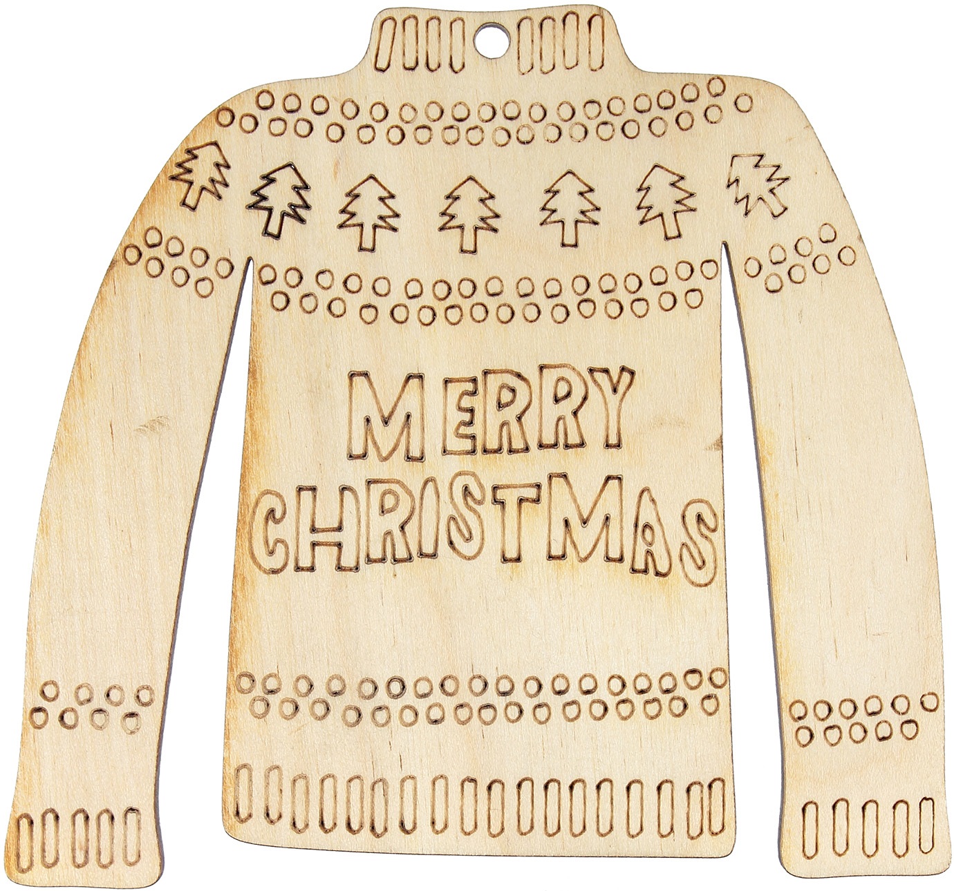 Заготовка фанера Кофточка Merry Christmas 10 см