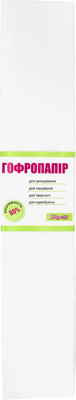 Бумага-гофра 5 55% 26,4г/м2 2мх50см 990560 белая