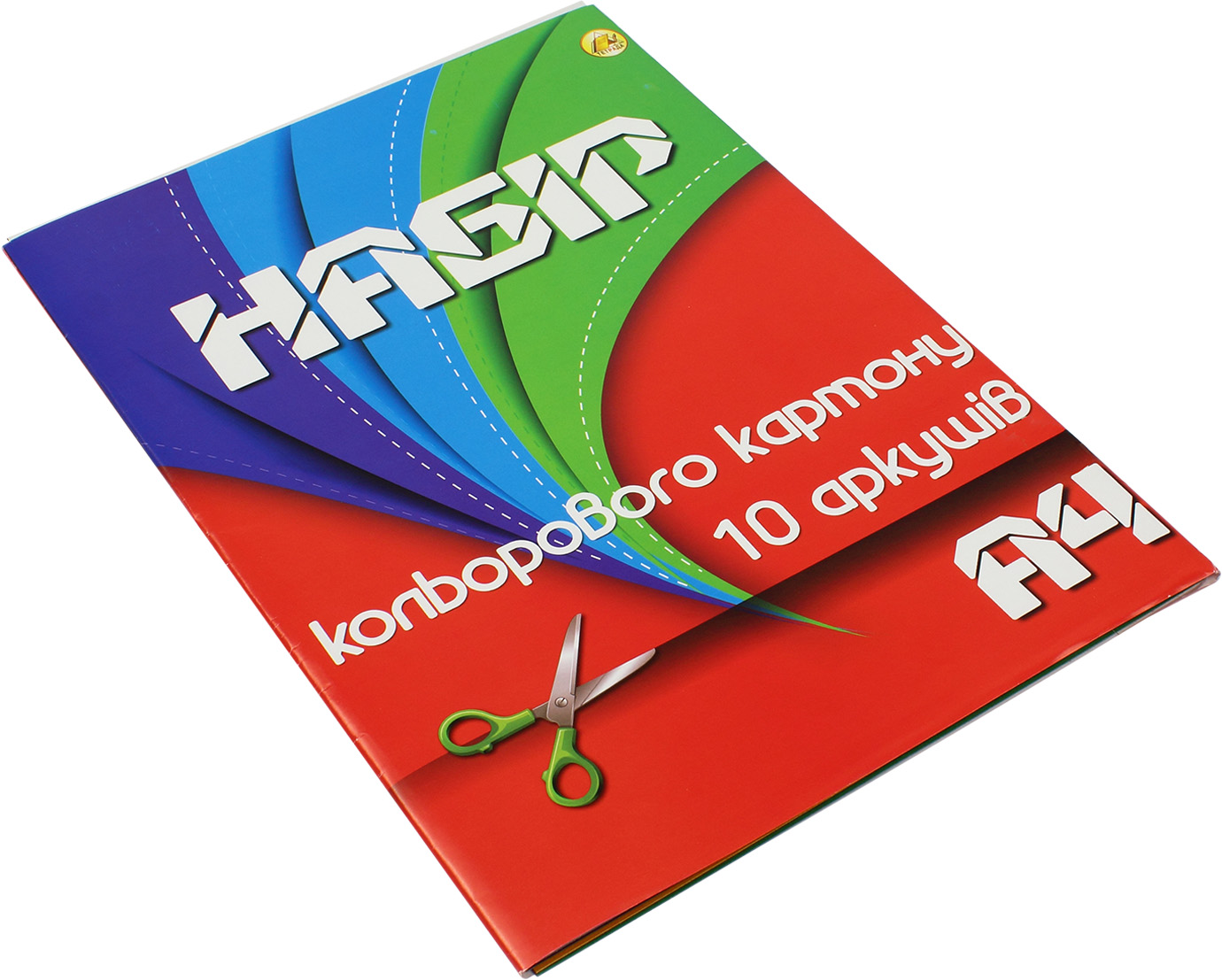 Картон кольоровий А4 10 аркушів
