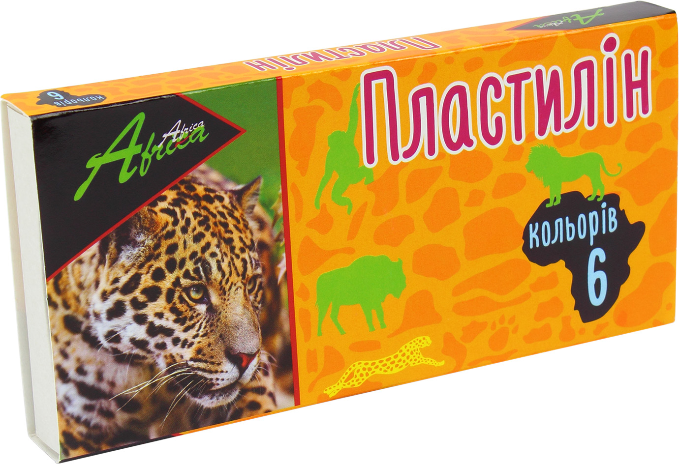 Пластилін 6 кольорів 120 гр Africa
