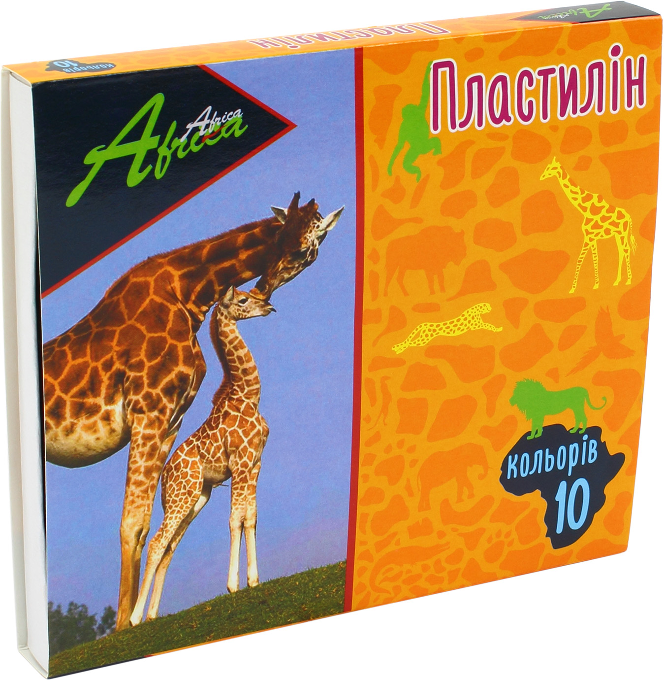 Пластилін 10 кольорів 200 гр Africa