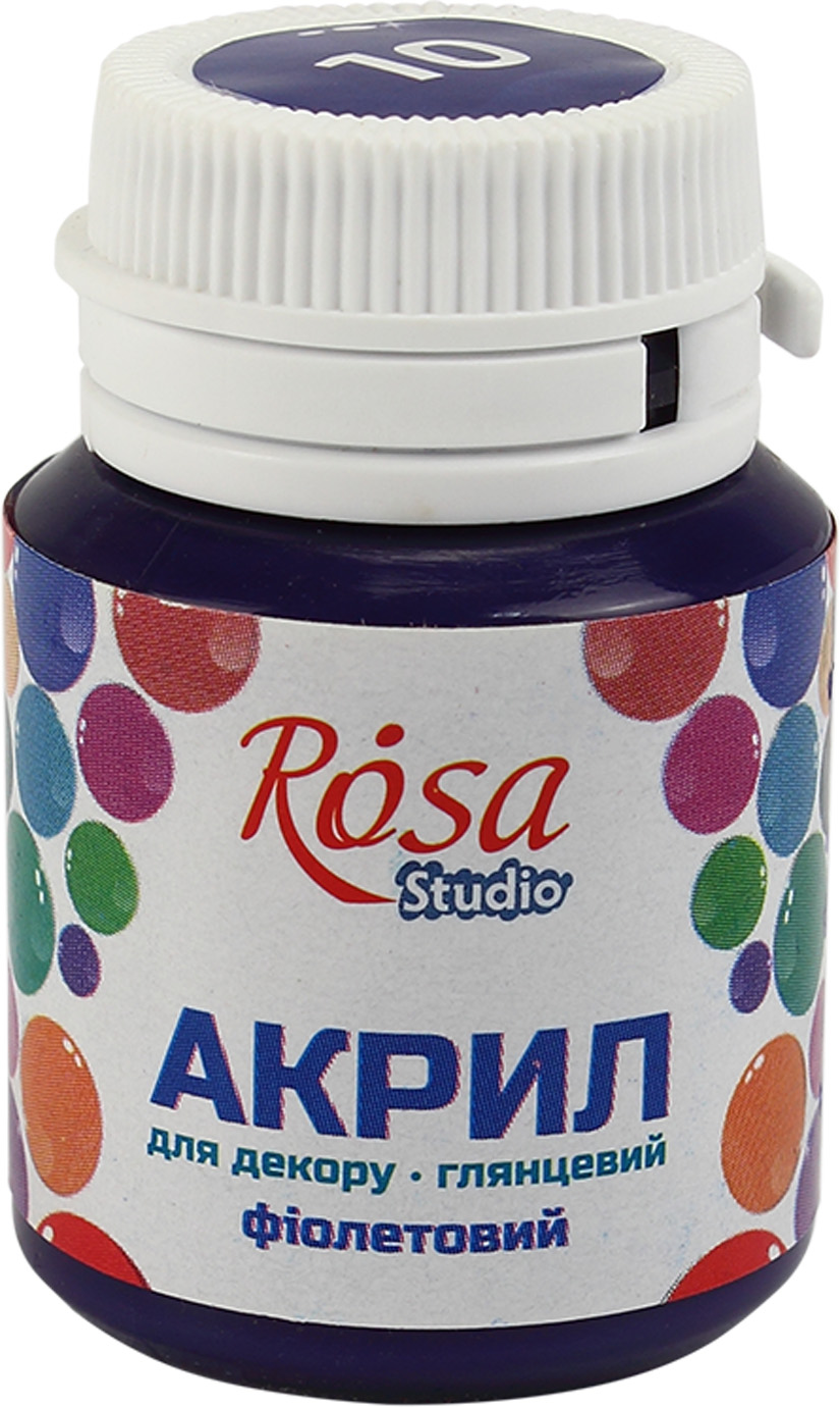 Акрил для декору Rosa Studio 20мл глянцевий фіолетовий