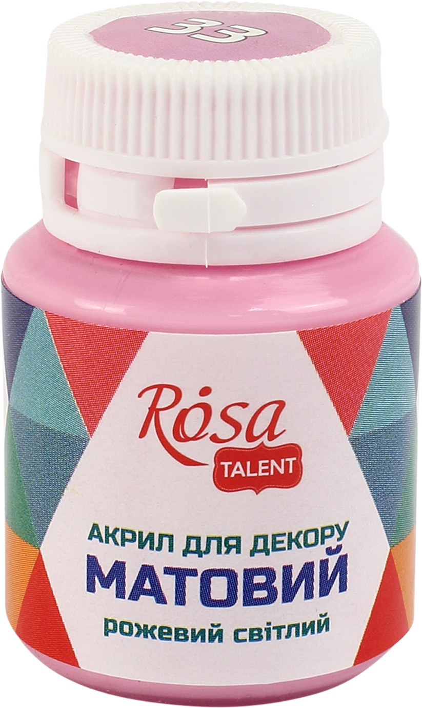 Акрил для декору Rosa Start 20мл матовий світло-рожевий