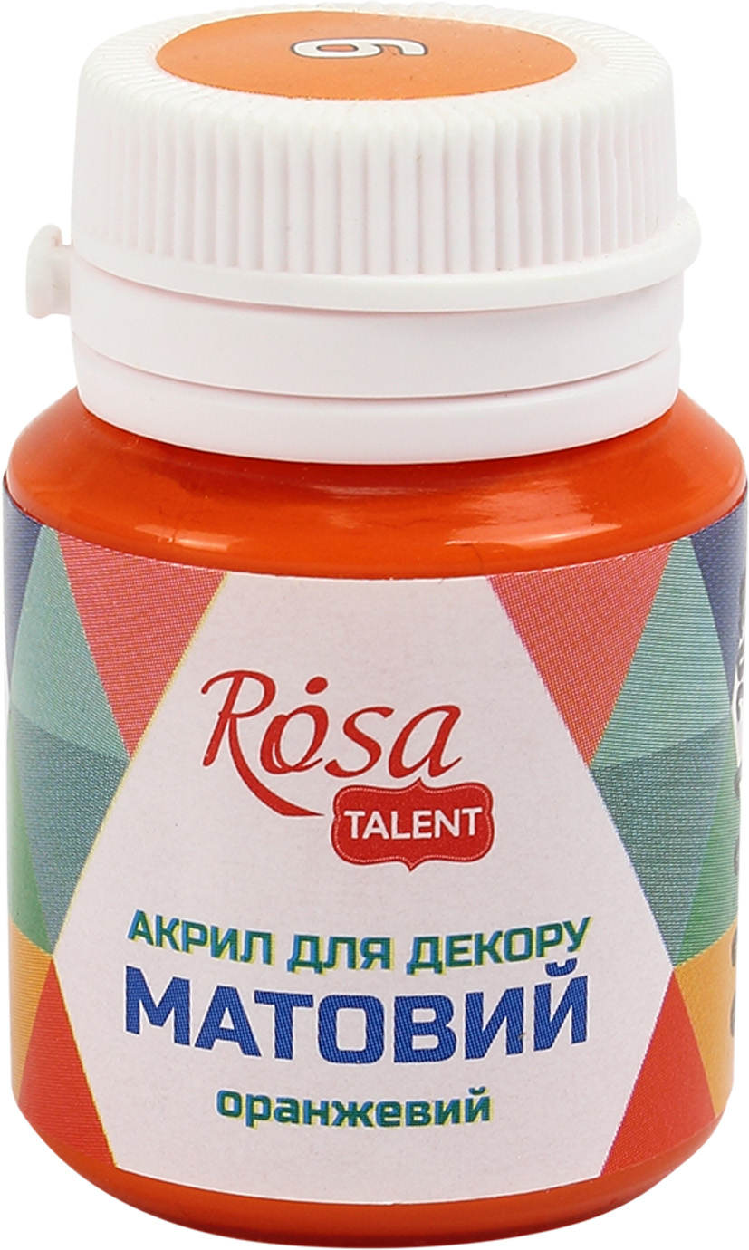Акрил для декору Rosa Start 20мл матовий помаранчевий
