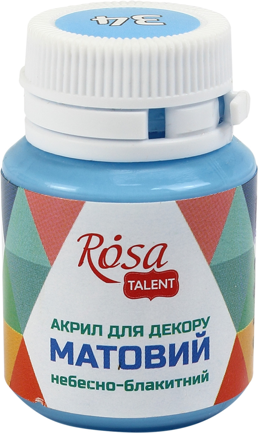 Акрил для декору Rosa Talent 20мл небесно-блакитний