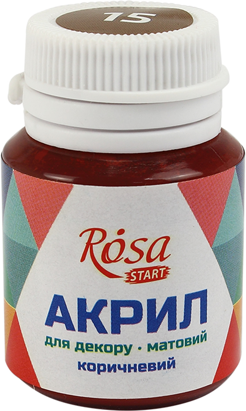 Акрил для декору Rosa Talent 20мл матовий коричневий