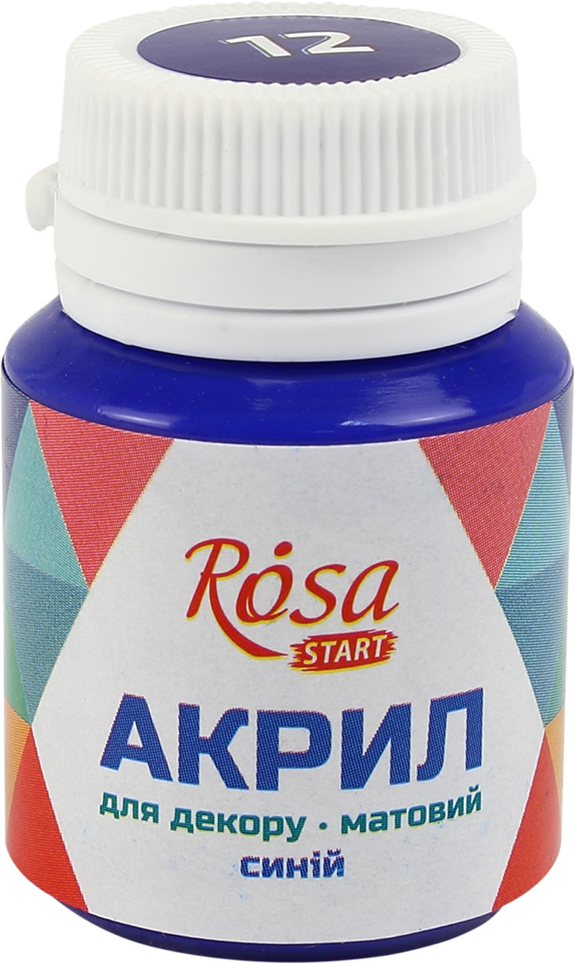 Акрил для декору Rosa Start 20мл матовий синій