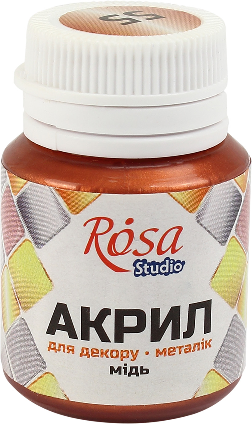 Акрил для декору Rosa Studio 20мл металік мідь