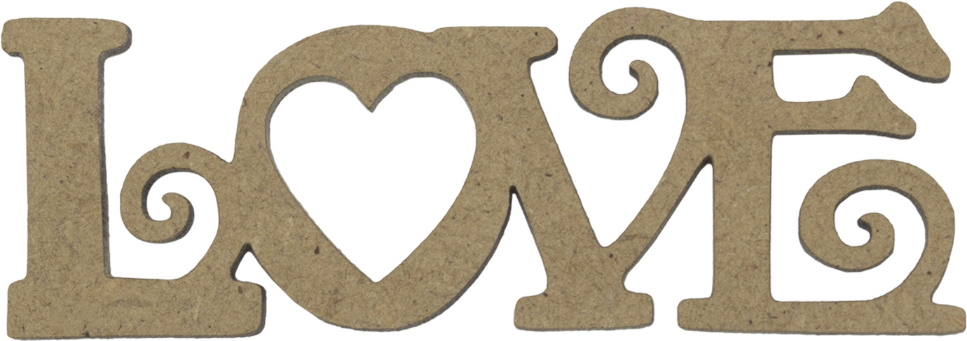 Заготовка з МДФ 3 мм напис Love 8 см