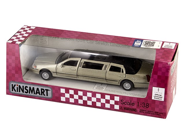 Машина металева Kinsfun Ford Lincoln Town Car Stretch Limousin18 см в коробці