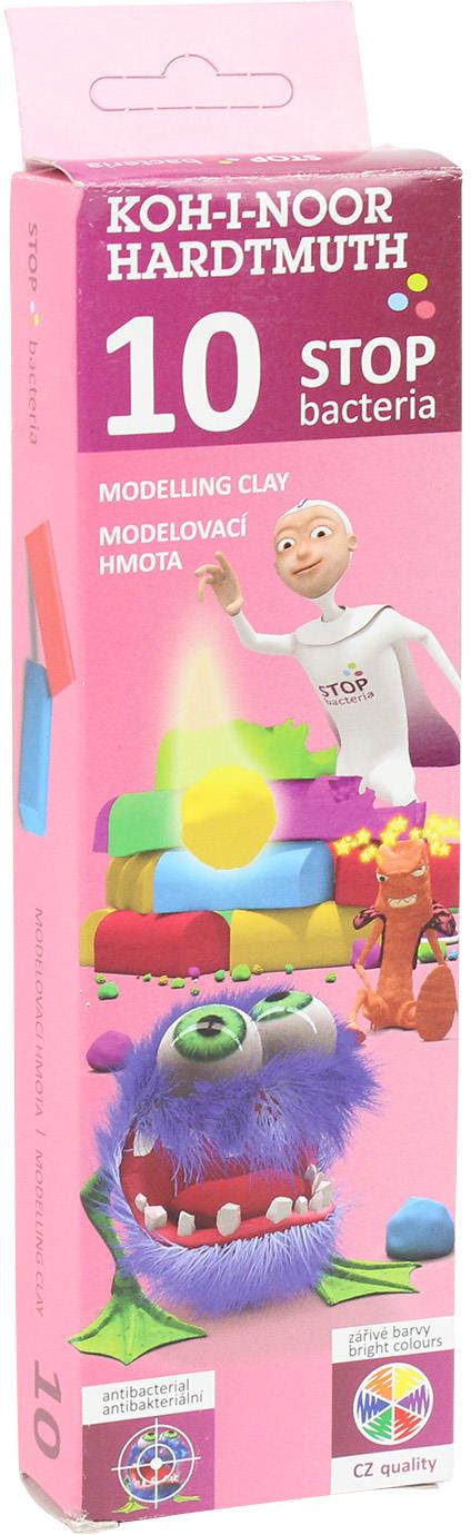 Пластилін Stop bacteria 131810 10 кольорів 200г картонна упаковка