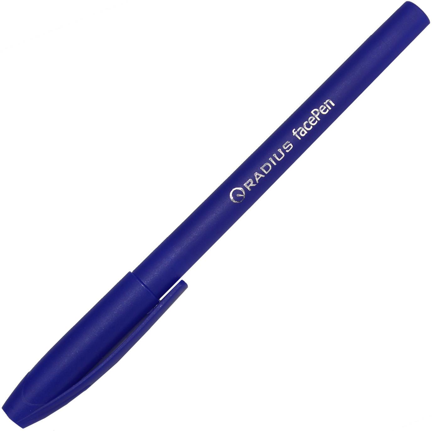 Ручка кулькова Face pen 0,7мм синя, картонна упаковка 7890