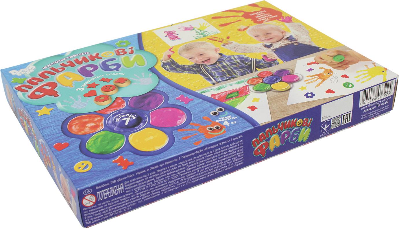 Фарби пальчикові 7 кольорів Моя перша творчість DankoToys