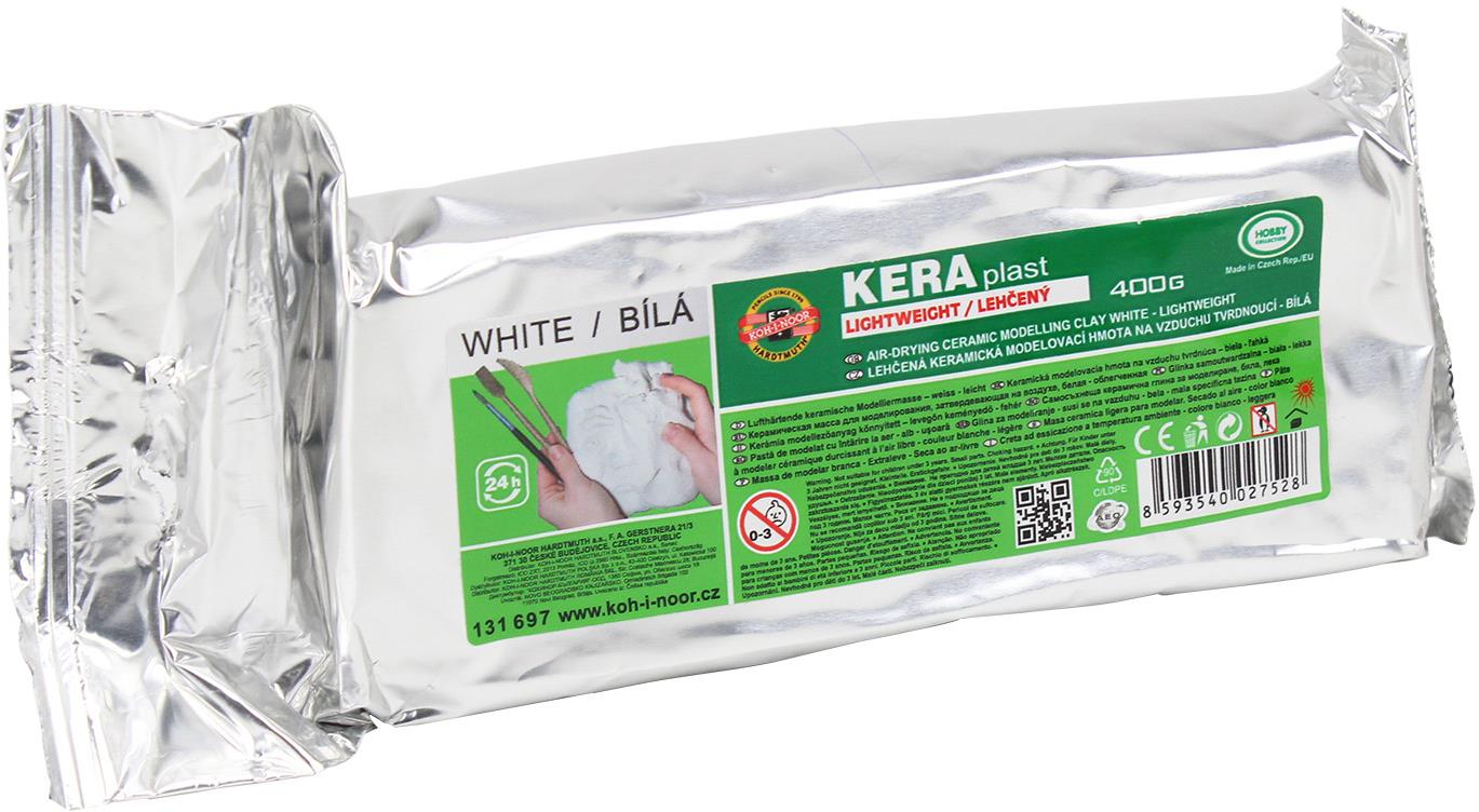Пластилін Keraplast 400г легкий білий 131697