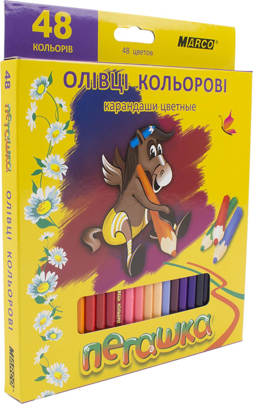Олівці кольорові 48 кольорів Пегашка 1010-48 48 кольорів