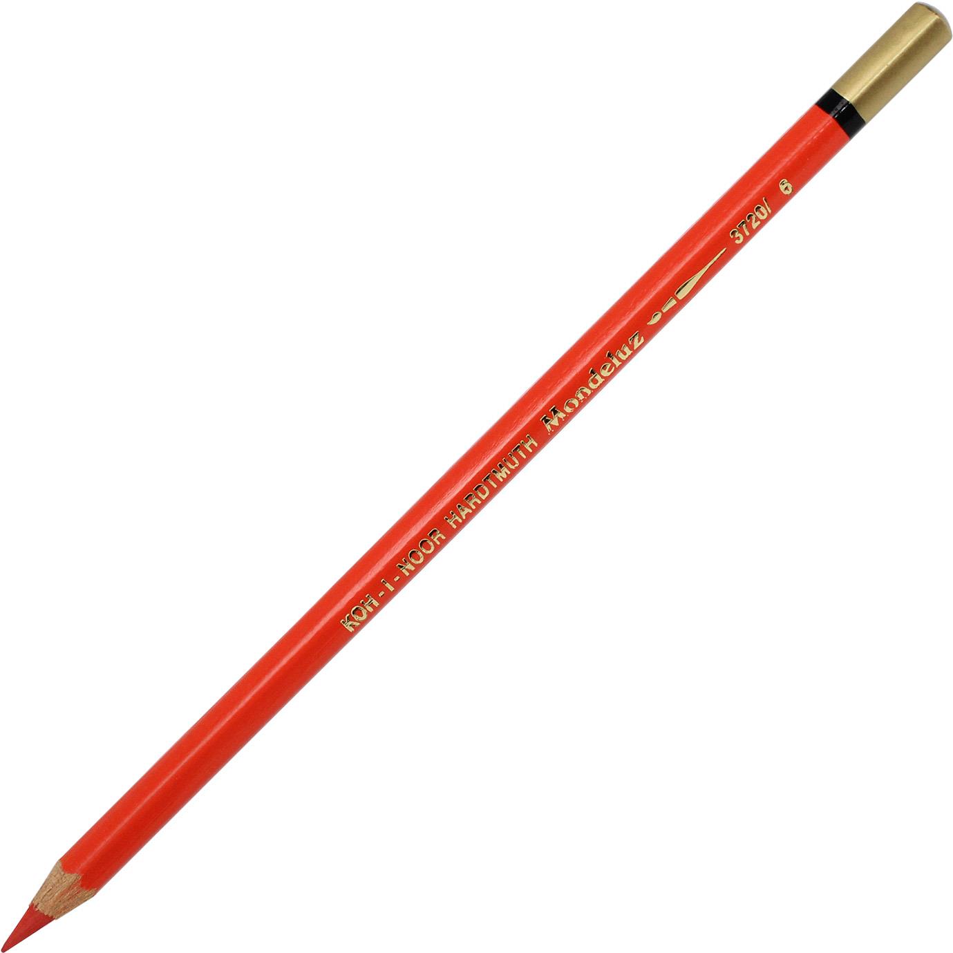 Карандаш цветной акварельный Mondeluz vermillion red/вермилен красный