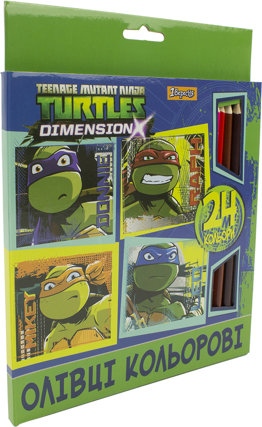 Олівці кольорові 24 кольори Ninja Turtles 290352