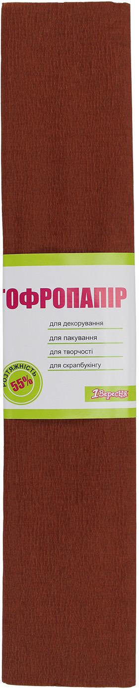 Папір-гофра 5 55% 26,4г/м2 1 Вересня 2мх50см коричневий 701524