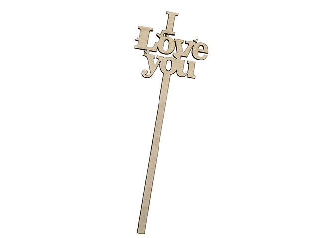 Заготовка фанера топер I love you 8×24см