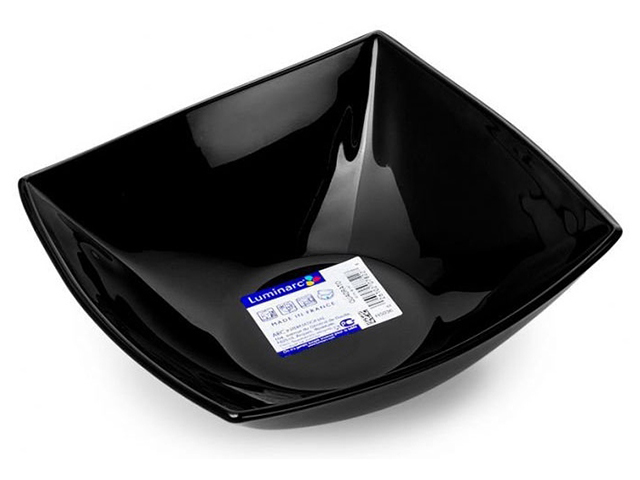 Салатник скло Quadrato Black 14 см