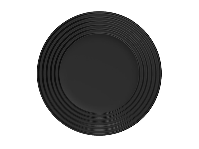 Тарілка обідня скло Harena black 25 см