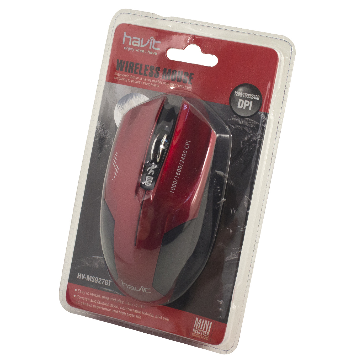 Мишка BT HV-MS927GT red