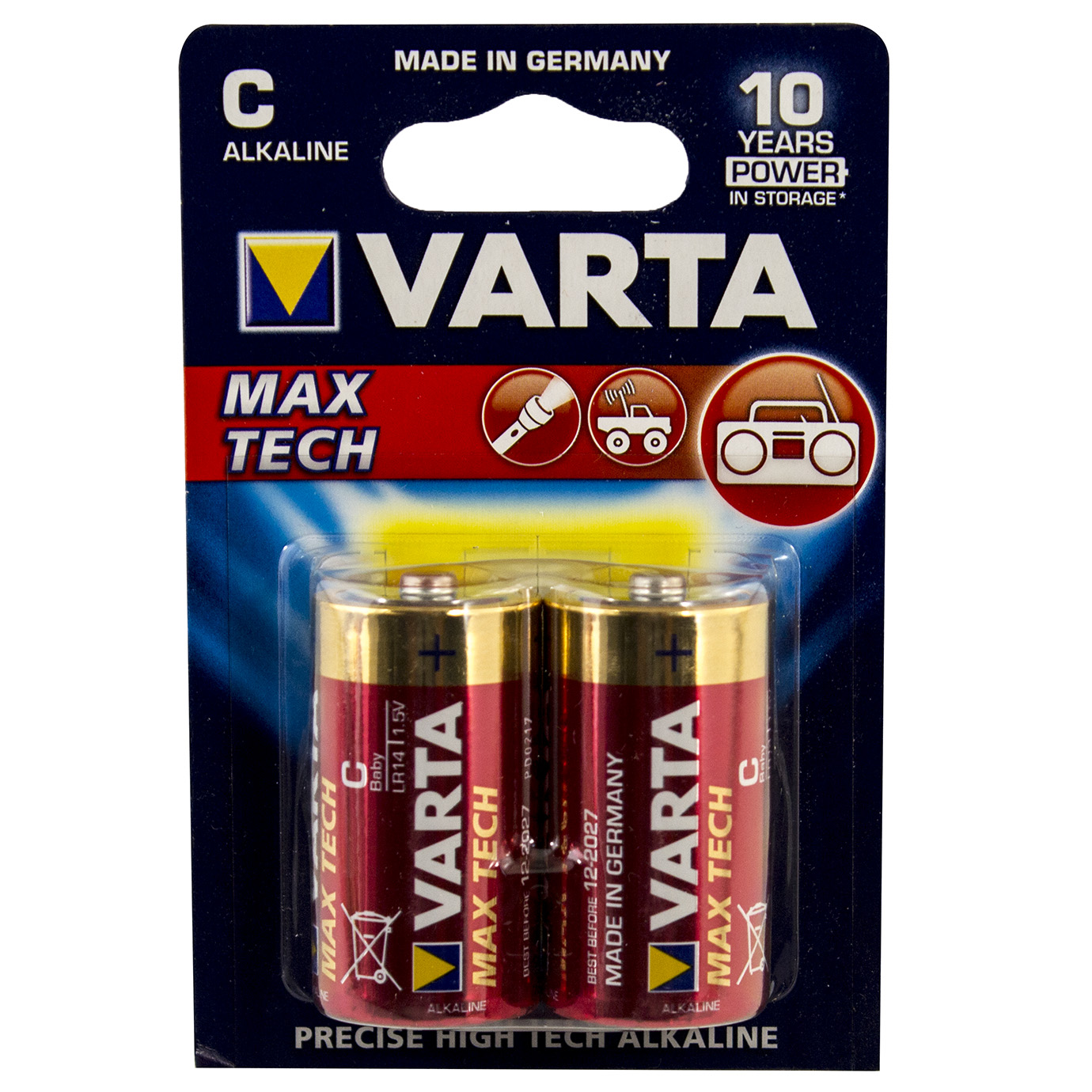 Батарейки maxi tech/longlife max power LR-14/блістер 2 шт