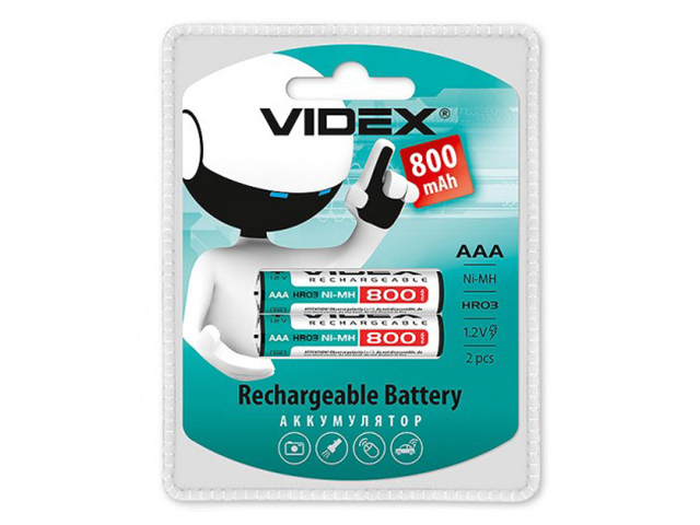 Акумулятори (HR-03,800 mAh) блістер 2 шт