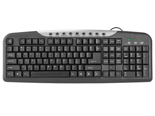 Клавіатура мультимедійна #1 HB-830 USB black