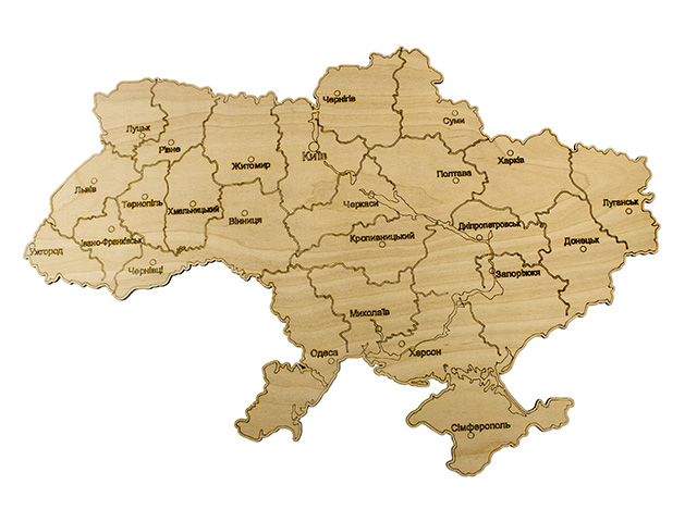 Заготовка фанера Карта України 53×36 см