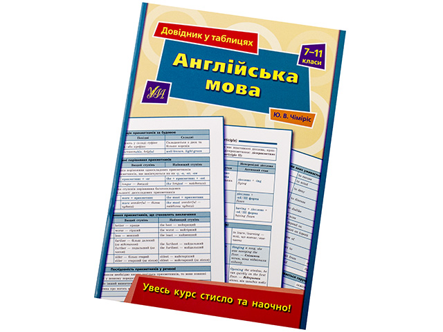 Книжка Довідник у таблицях. Англійська мова 7-11 класи A5