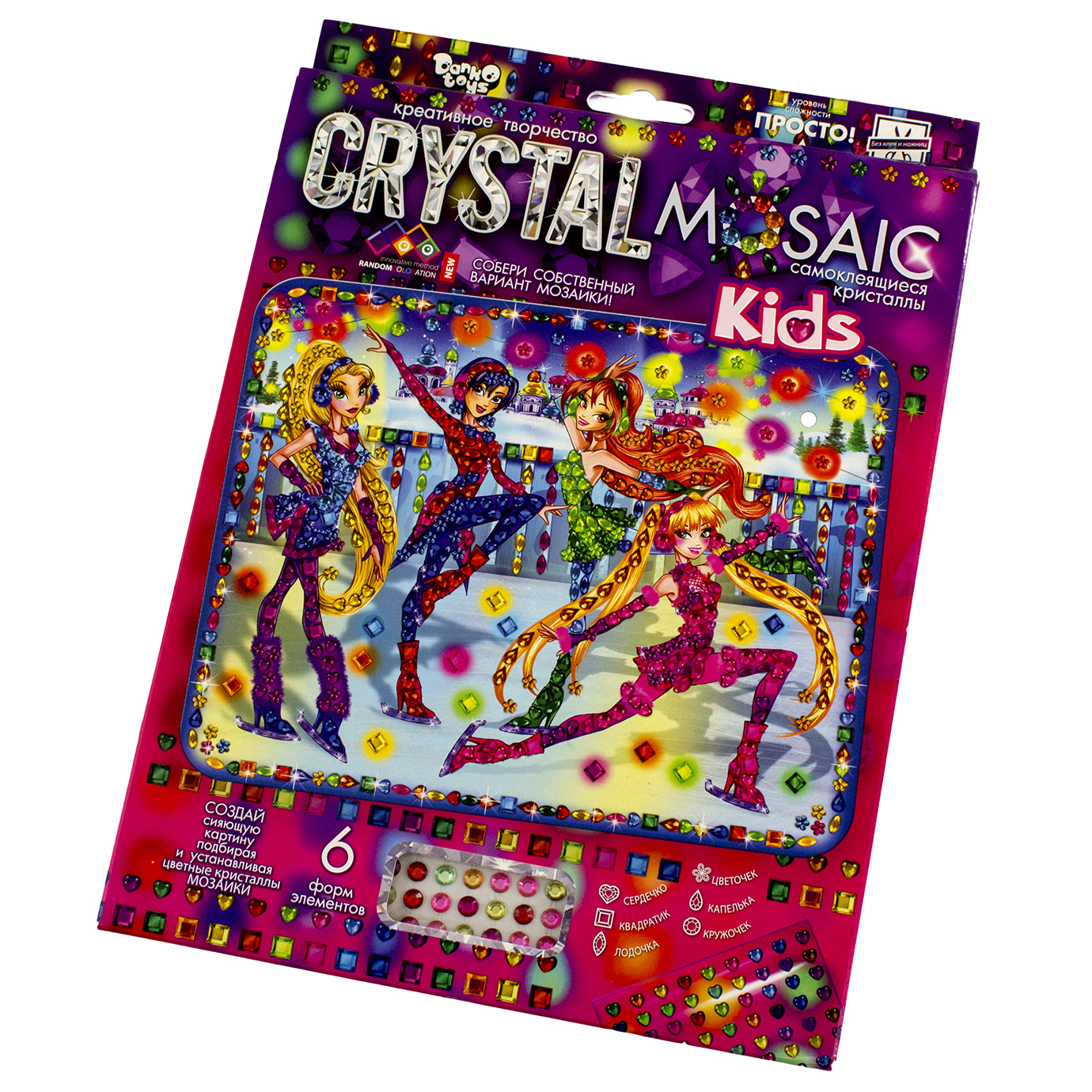 Набір креативної творчості Crystal Mosaic Kids DankoToys CRMk-01-01,02,03,04...10