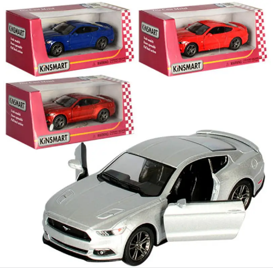 Машина металева 2015 Ford Mustang GT, в коробці 16×8,5×7,5 см