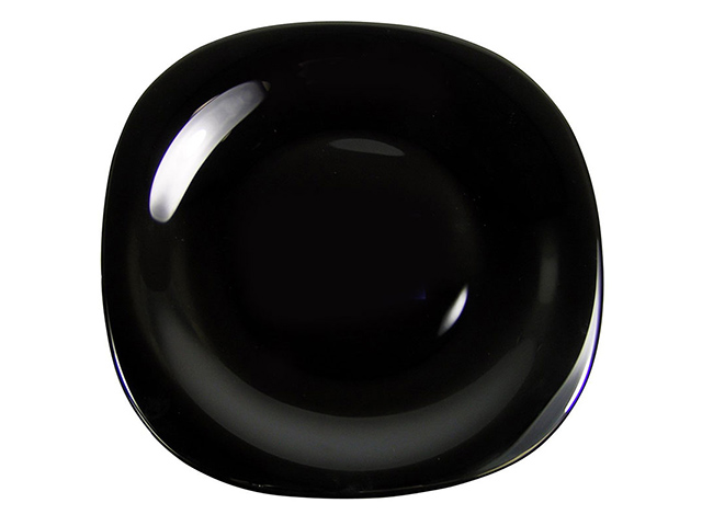 Тарілка скло Carine Noir Black 27 см квадратна