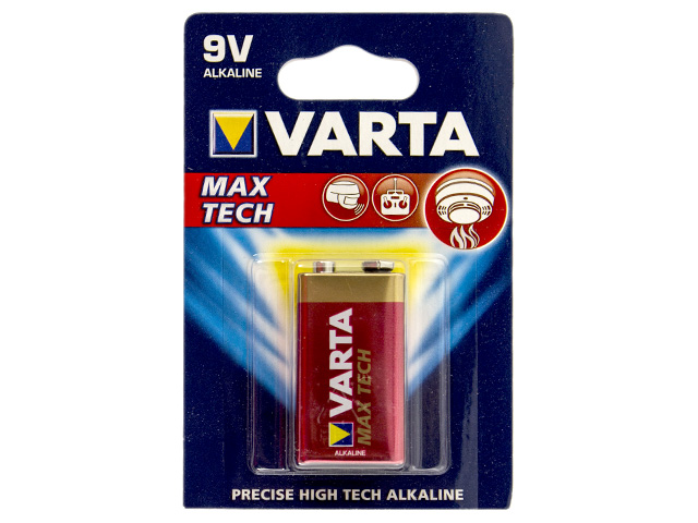 Батарейка Алкалайн 6LR61/1bl maxi tech/longlife max power 9V крона