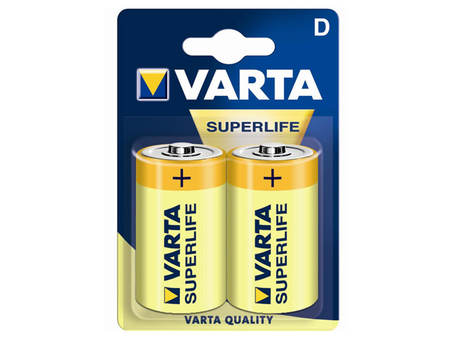 Батарейки Superlife R-20 блістер 2 шт
