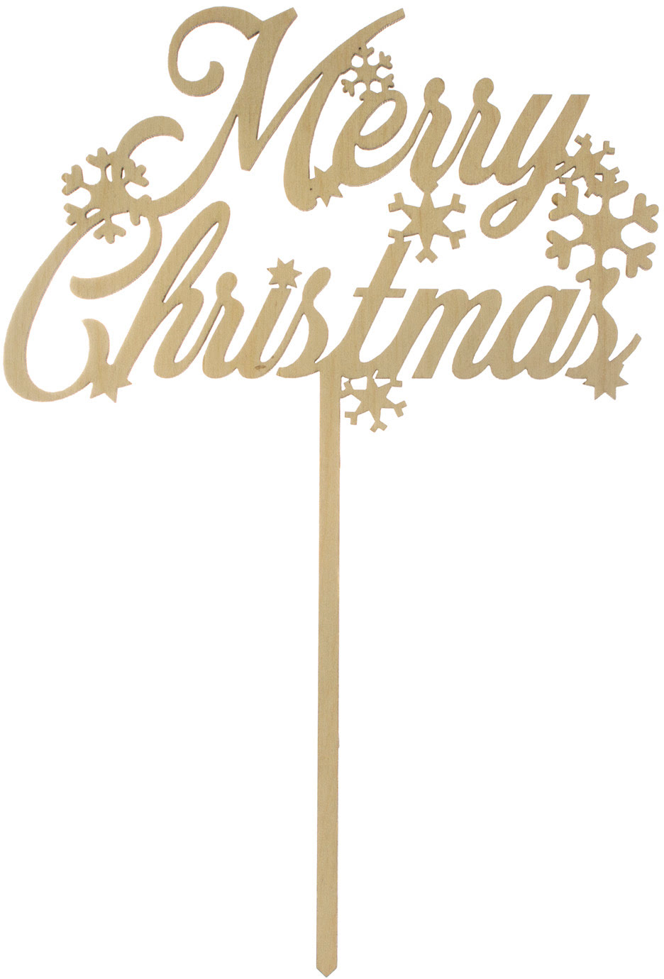 Топер Marry Christmas 20×15 см фанера