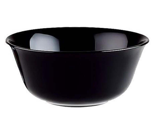 Салатник скляний Carine Noir 12см