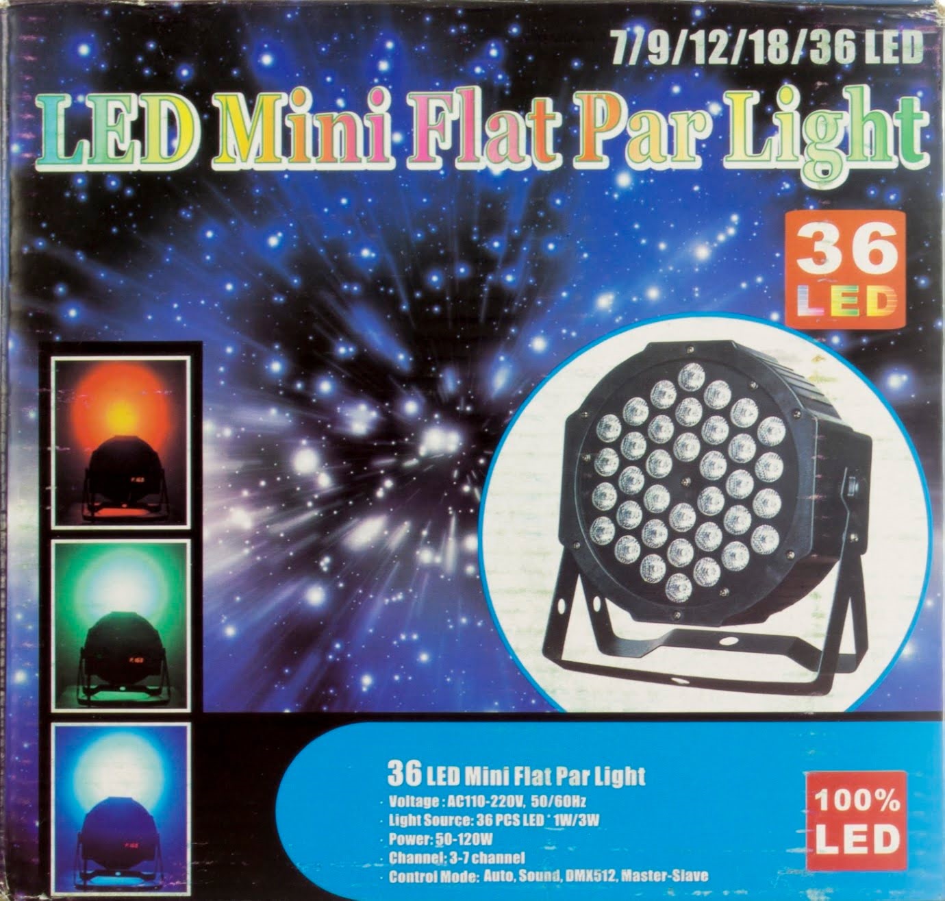 Проектор LED mini PAR, 18 led, RGB