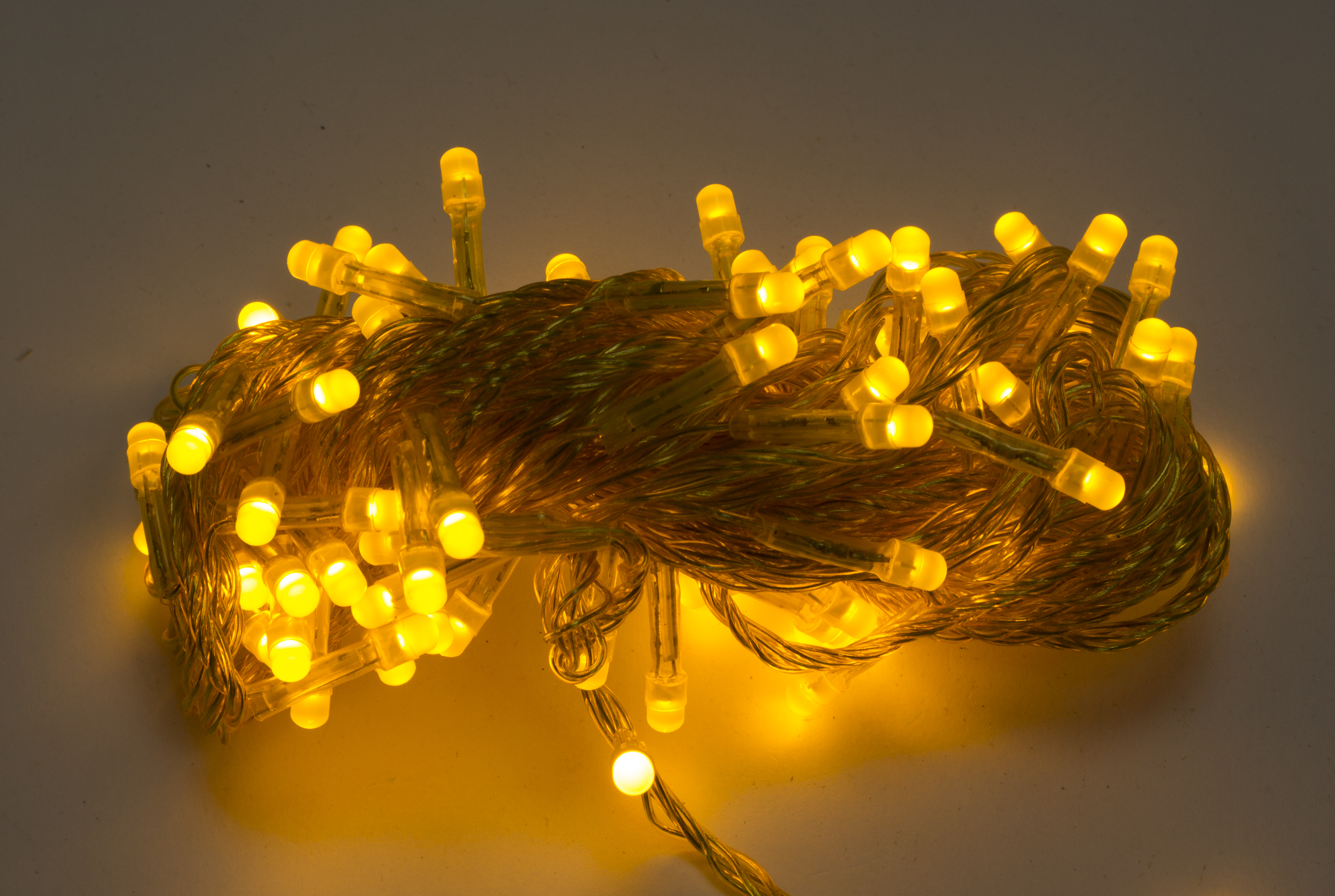 Гірлянда електрична 100 LED жовта провід L-8 м