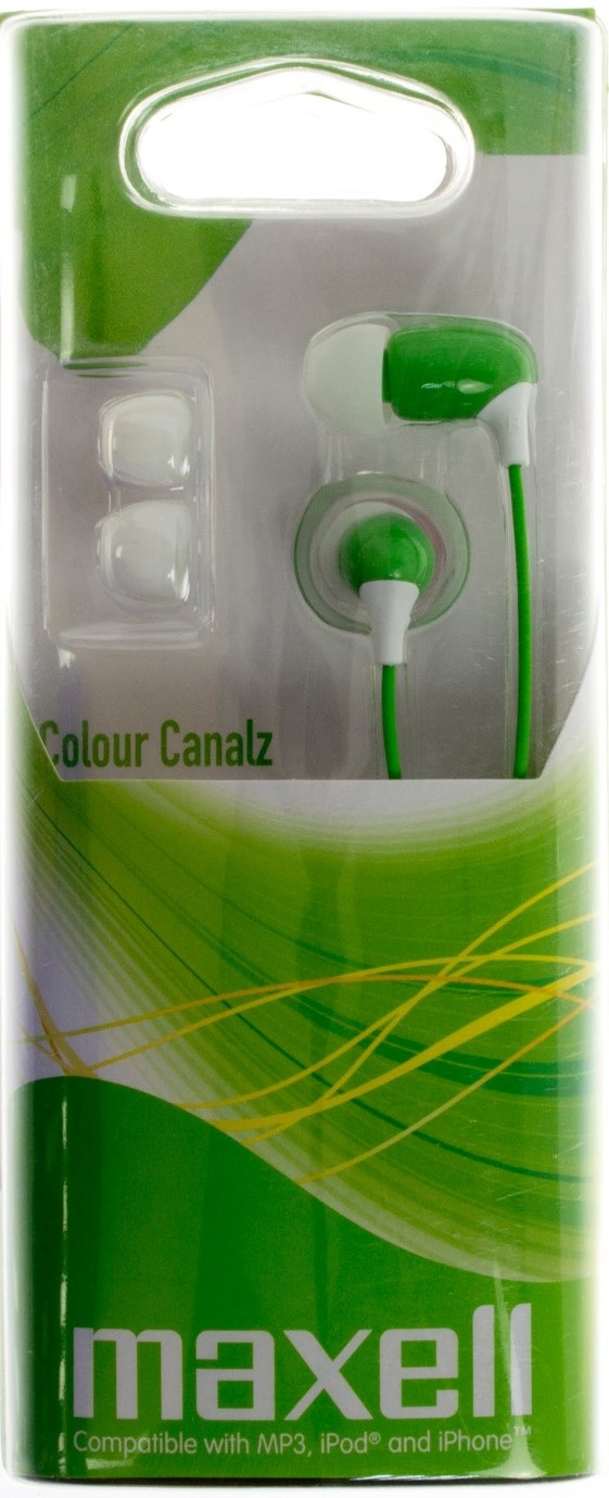 Навушники вакуумні color canalz-green 303443