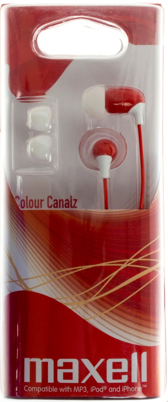 Навушники вакуумні color canalz-red 303441
